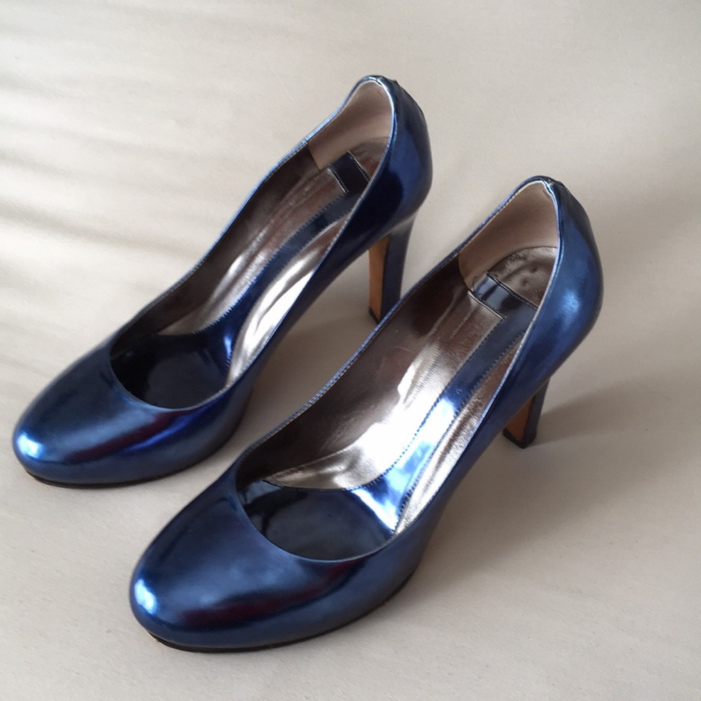 Theory Metallic Blue Heels